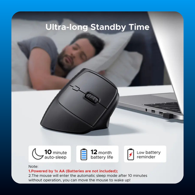 Ergonomic Vertical Bluetooth Mouse