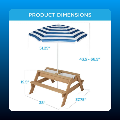 3-in-1 Kids Sand and Water Table