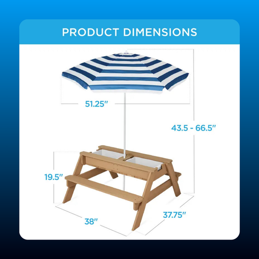 3-in-1 Kids Sand and Water Table
