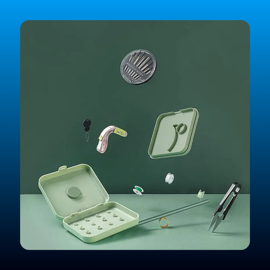 Portable Travel Home Mini Sewing Kit with Needle Threader & Scissors