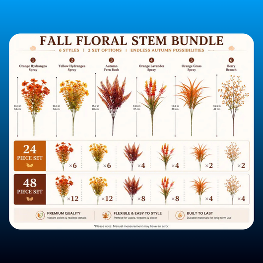 Fall Faux Floral Stem Bundle