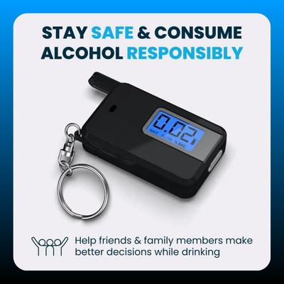Ultra-Portable Pocket Keyring Alcohol Tester