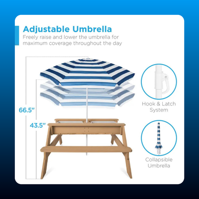 3-in-1 Kids Sand and Water Table
