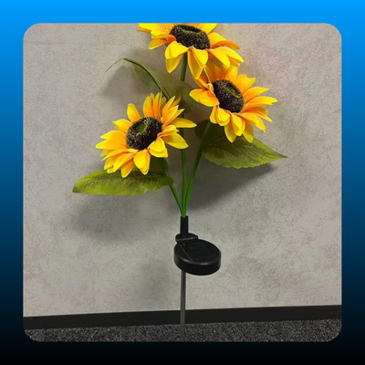 Solar Powered LED Sunflower Garden Lights (Set of 2)