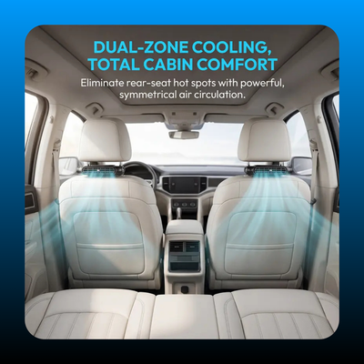 Dual Outlet Solar Car Vent Fan