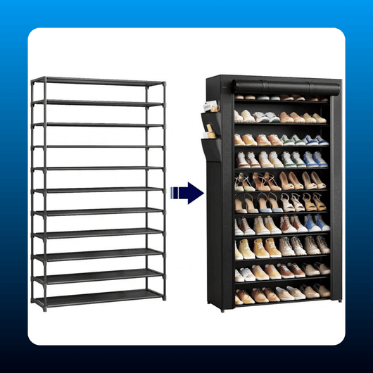 10-Tier Stackable Shoe Rack