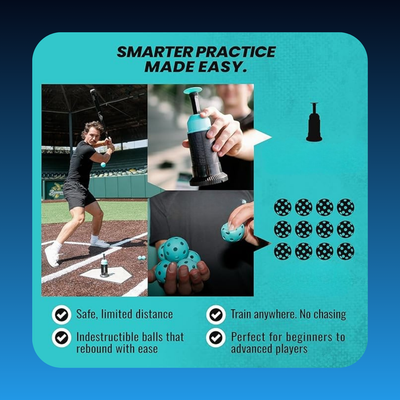 Portable Baseball Hitting Training Aid (1 Ball Included)