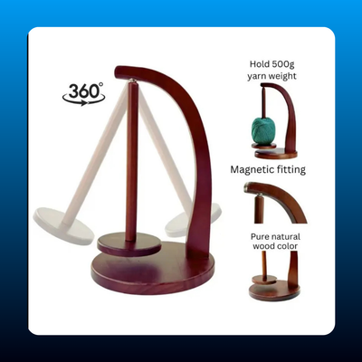 Wooden Yarn Holder Spinner