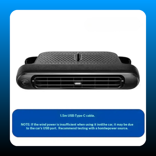 USB Plug in Car Seat Fan