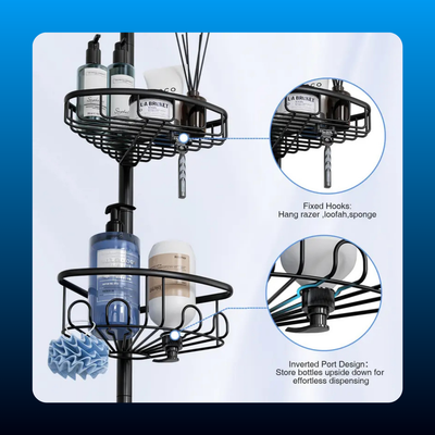 4-Tier Adjustable Corner Shower Caddy