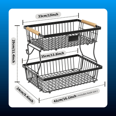 2-Tier Fruit and Vegetable Storage Rack