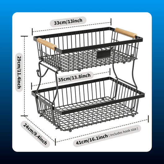 2-Tier Fruit and Vegetable Storage Rack