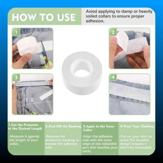 Sweat Pads Collar Neck Tape (2 Rolls)