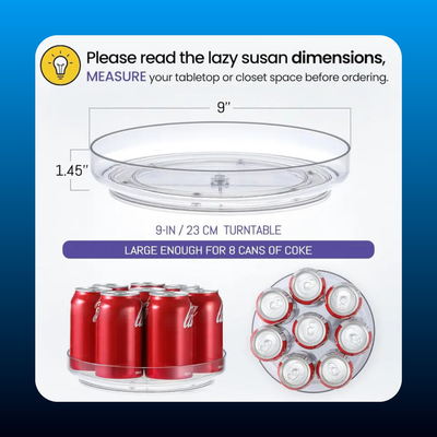 Clear Acrylic Lazy Susan Organizers (2 pack)