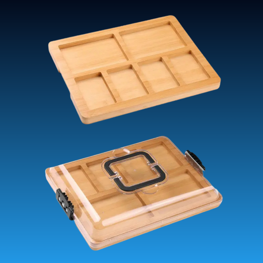 Charcuterie Board with Clear Lid (6 Compartments)