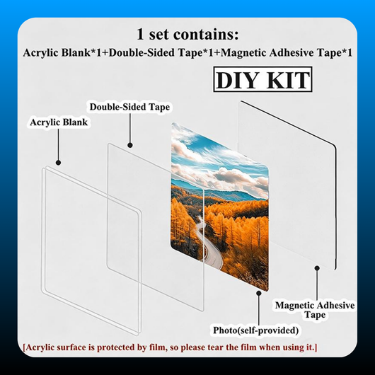 Clear Acrylic DIY Fridge Magnets (10 Pcs)