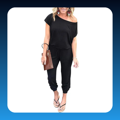 Women’s Plus Size Off-Shoulder Jumpsuit