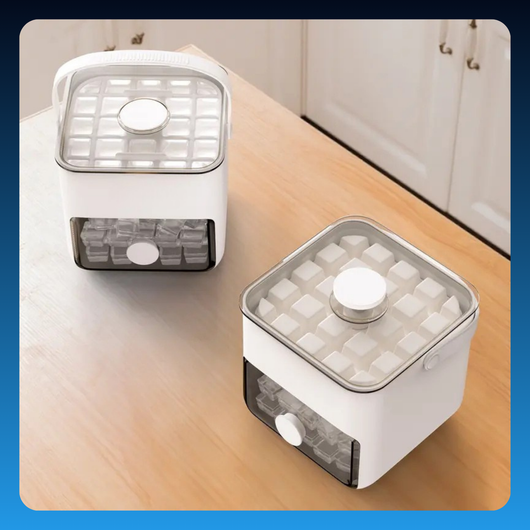 Portable Ice Cube Maker with Storage Drawer