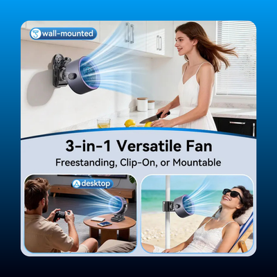 4000mAh Rechargeable Clip Desk Fan