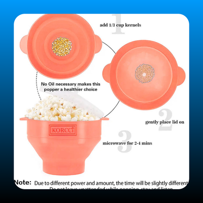 Silicone Popcorn Maker Bowl for Microwave