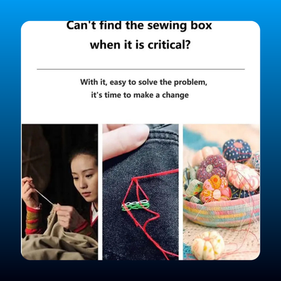 Portable Travel Home Mini Sewing Kit with Needle Threader & Scissors