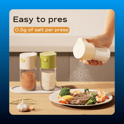 Push-Press Glass Seasoning Bottles