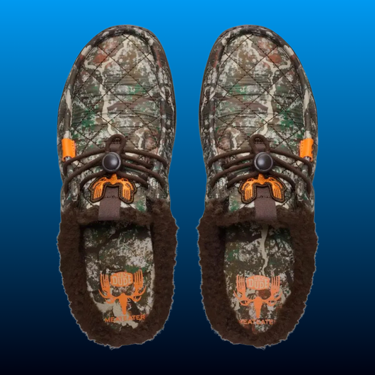 Fleece Lined Fall Camo Slip On Shoes