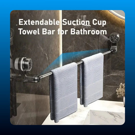 Retractable Suction Cup Towel Bar