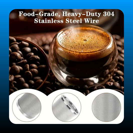 2pcs Stainless Steel Filter Coffee Tea Cold Brew Coffee Filter
