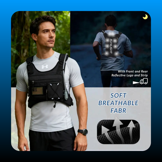 Lightweight Adjustable Chest Pack with Pistol Holster