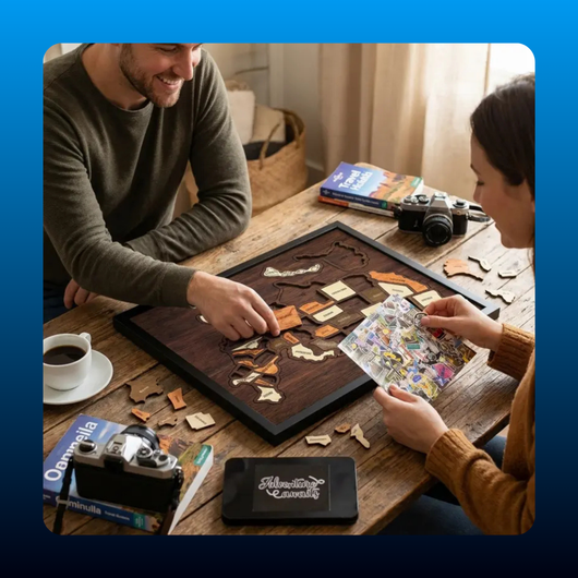 Wooden USA Travel Map Puzzle