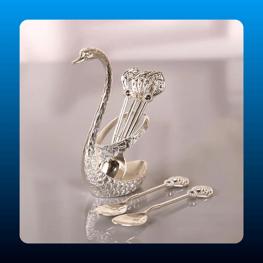 Swan Stand Coffee Spoon Set