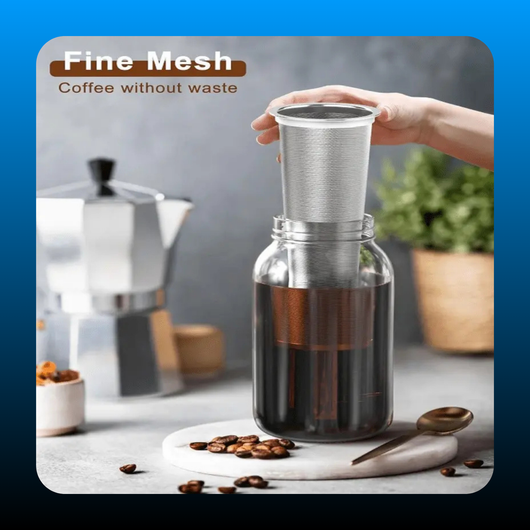 2pcs Stainless Steel Filter Coffee Tea Cold Brew Coffee Filter