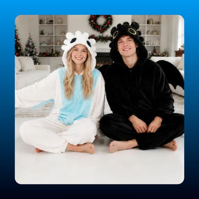 Hooded Dragon Fleece Onesie Pajamas