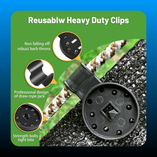 Heavy-Duty Awning Fabric Clips (50 Pack)