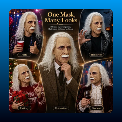 Realistic Old Man Full Head Latex Mask