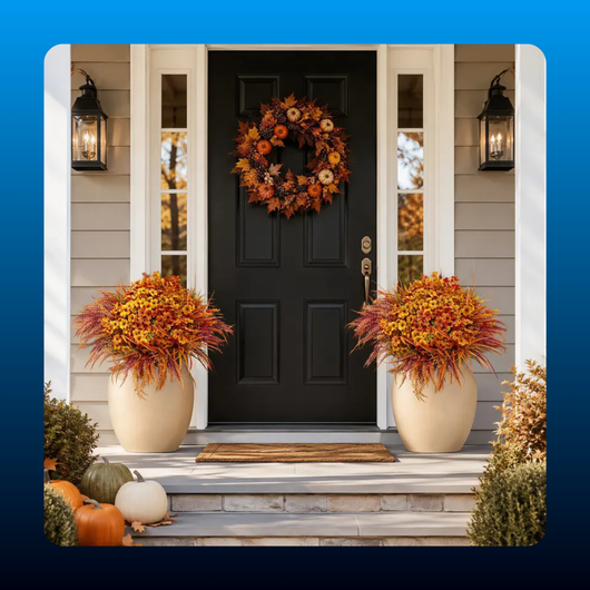 Harvest Sunflower Front Door Wreath