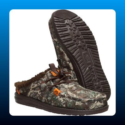 Fleece Lined Fall Camo Slip On Shoes