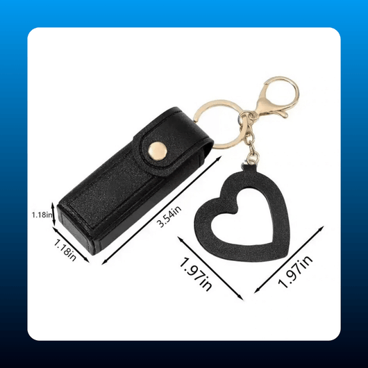 Lip Balm Holder Keychain with Mirror
