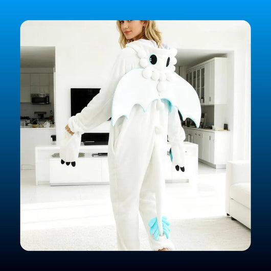 Hooded Dragon Fleece Onesie Pajamas