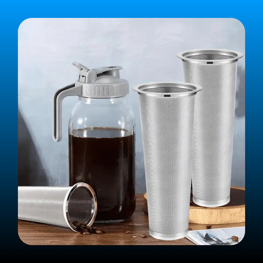 2pcs Stainless Steel Filter Coffee Tea Cold Brew Coffee Filter