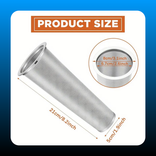 2pcs Stainless Steel Filter Coffee Tea Cold Brew Coffee Filter