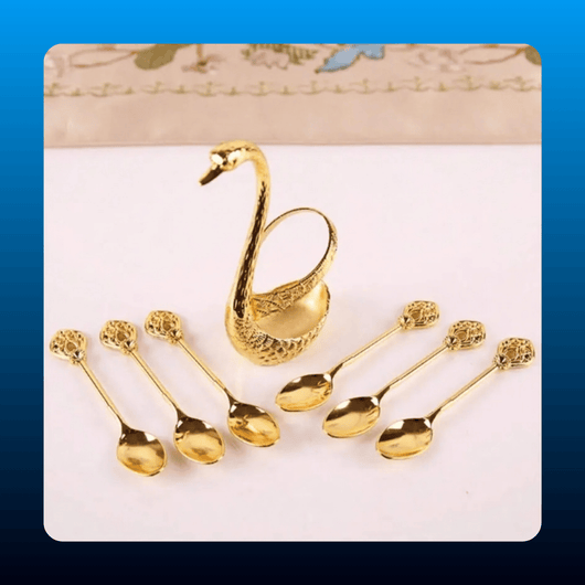Swan Stand Coffee Spoon Set