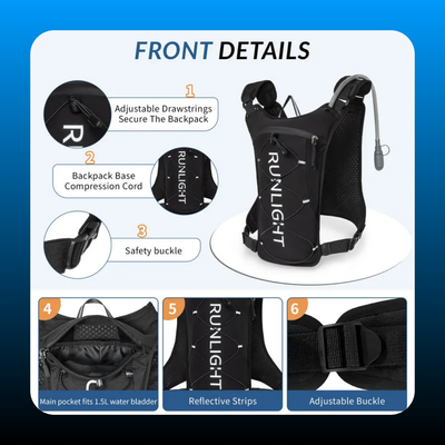 Lightweight Adjustable Chest Pack with Pistol Holster