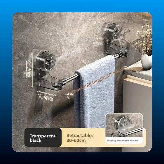 Retractable Suction Cup Towel Bar