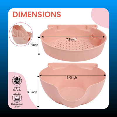 Snack Fruit Bowl with Drainage