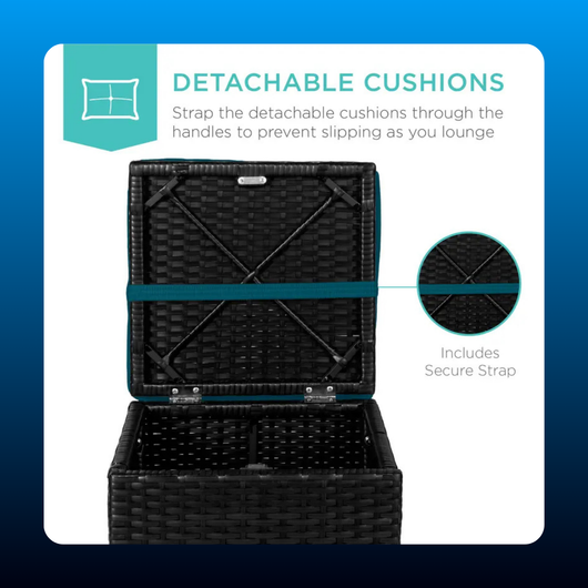 Wicker Storage Ottomans (2 Pack)