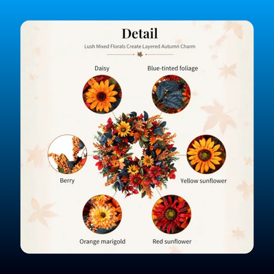 Harvest Sunflower Front Door Wreath