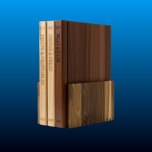 Book-Shaped Wooden Cutting Board Set