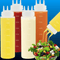 3-Hole Condiment Squeeze Bottles (4 Pack)
